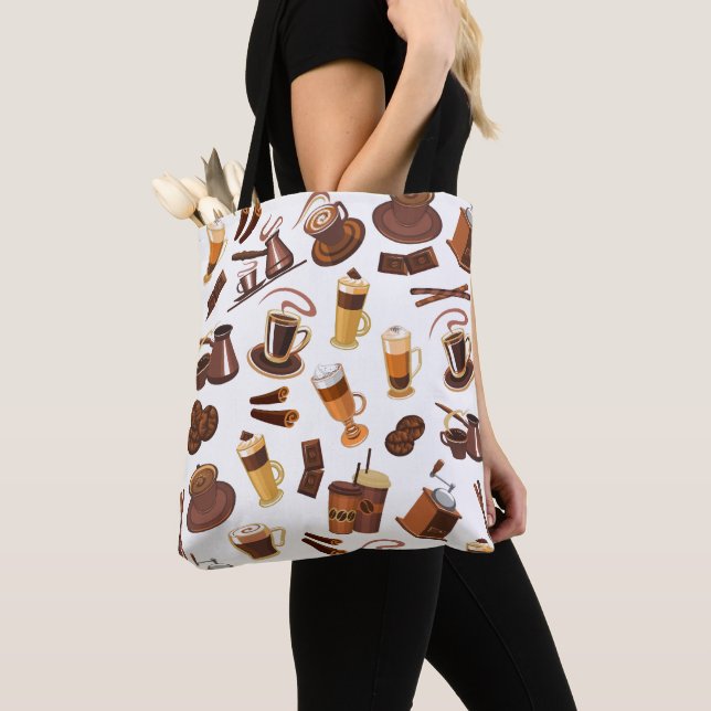 Modernes Coffee Lover Muster Tasche (Von Nahem)