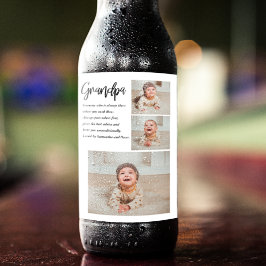 Modernes Collage Bestes Opa je Schönheitsgeschenk Bierflaschenetikett
