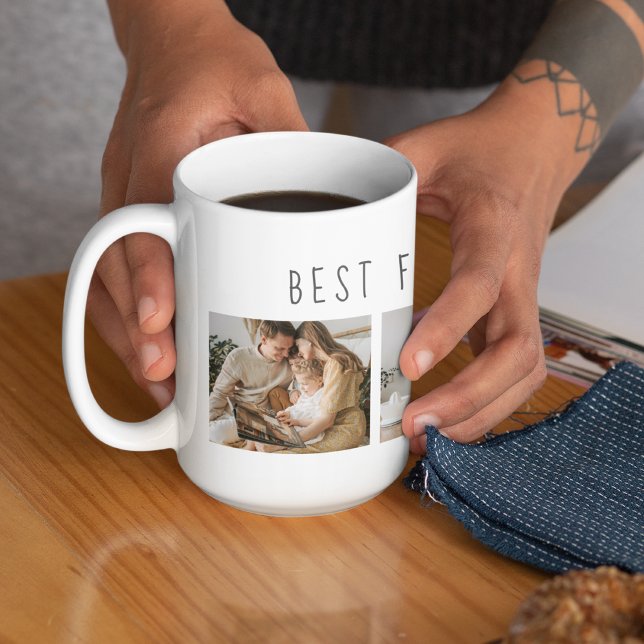 Modernes Collage Foto & Beste Familie je Bestes Ge Kaffeetasse (Von Creator hochgeladen)