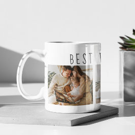 Modernes Collage Foto & Beste Familie je Bestes Ge Tasse