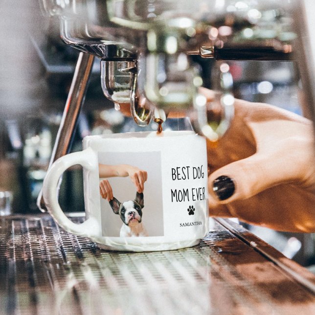 Modernes Collage Foto Beste Mama Hund je Espressotasse (Von Creator hochgeladen)