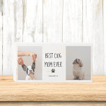 Modernes Collage Foto Beste Mama Hund je Holzkisten Schild<br><div class="desc">Ein modernes Collage Foto von "Best Mama Dog Ever" ist eine wunderbare Hommage an ein geliebtes Haustier, das ihrer Familie unendlich viel Liebe und Freude bereitet hat. Dieses Collage Foto kann mit verschiedenen Fotos des Hundes während ihres Lebens erstellt werden, um ihre spielerischen Momente, ihre liebevolle Natur und ihre treue...</div>
