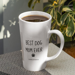 Modernes Collage Foto Beste Mama Hund je Milchtasse