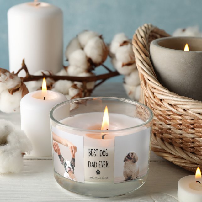 Modernes Collage Foto Bester Vater je Rechteckiger Aufkleber (Von Creator hochgeladen)