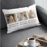 Modernes Collage Foto & Grau Bester Vater je Gesch Lendenkissen<br><div class="desc">Modern Collage Foto & Gray Best Vater Ever Geschenk ist eine nachdenkliche und einzigartige Geschenkidee für jeden Papa, der fotografisch Lieben und schätzt personalisierte Geschenke. Alles in allem ist dieses Geschenk eine perfekte Möglichkeit, den Vatertag, Geburtstage oder jeden anderen besondere Anlass für deinen Vater zu feiern. Es ist ein nachdenkliches...</div>