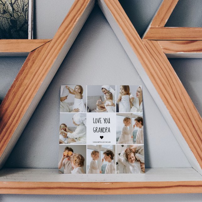Modernes Collage Foto Liebe Opa Bestes Geschenk Magnetkarte (Von Creator hochgeladen)