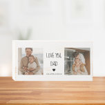 Modernes Collage Foto & Liebe Sie Vater Geschenk Holzkisten Schild<br><div class="desc">Ein Geschenk von "Liebe,  Vater" ist ein Geschenk,  das Ihre Liebe und Wertschätzung für Ihren Vater zum Ausdruck bringt. Dies kann viele Formen annehmen,  von sentimentalen Keepsakes bis hin zu praktischen Gegenständen,  die er benutzen und genießen wird.</div>