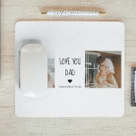 Modernes Collage Foto & Liebe Sie Vater Geschenk Mousepad<br><div class="desc">Ein Geschenk von "Liebe,  Vater" ist ein Geschenk,  das Ihre Liebe und Wertschätzung für Ihren Vater zum Ausdruck bringt. Dies kann viele Formen annehmen,  von sentimentalen Keepsakes bis hin zu praktischen Gegenständen,  die er benutzen und genießen wird.</div>