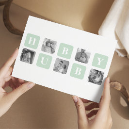 Modernes Collage Foto Minze Bestes Hubby-Geschenk Postkarte