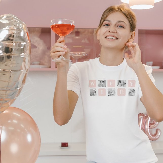 Modernes Collage Foto & Pink Geschenk für eine sch T-Shirt (Von Creator hochgeladen)