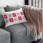 Modernes Collage Foto & Red-Geschenk für Liebhaber Lendenkissen<br><div class="desc">Modernes Collage Foto & Red-Geschenk für Liebhaber von Wifey</div>