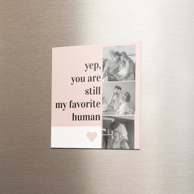 Modernes Collage Foto & Romantische tolle Geschenk Magnet (Von Creator hochgeladen)