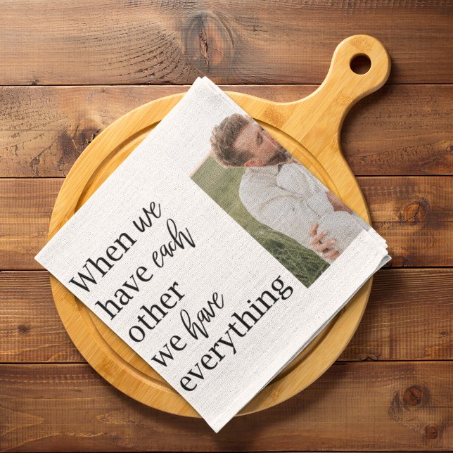 Modernes Collage Foto Romantisches Couquote-Gesche Geschirrtuch (Von Creator hochgeladen)