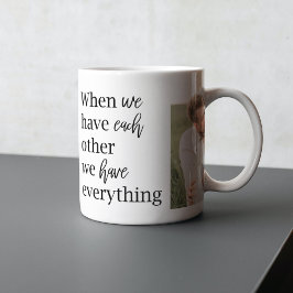 Modernes Collage Foto Romantisches Couquote-Gesche Tasse