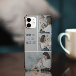 Modernes Collage Foto & Text iPhone Case