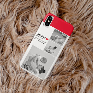 Modernes Collage Foto & Text Red Heart Mother Gift Case-Mate iPhone Hülle