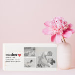 Modernes Collage Foto & Text Red Heart Mother Gift Holzkisten Schild<br><div class="desc">Das moderne Collage Foto und das textrote Herz Muttergeschenk ist ein schönes und einzigartiges Geschenk, das jede Mutter zu erhalten Liebe. Dieses Geschenk ist ein personalisiertes Kunstwerk, das Lieblings-Fotos und herzliche Botschaften kombiniert, um einen einzigartigen Sake zu schaffen. Das moderne Design der Collage ergänzt jeden Stil der Wohngestaltung und der...</div>