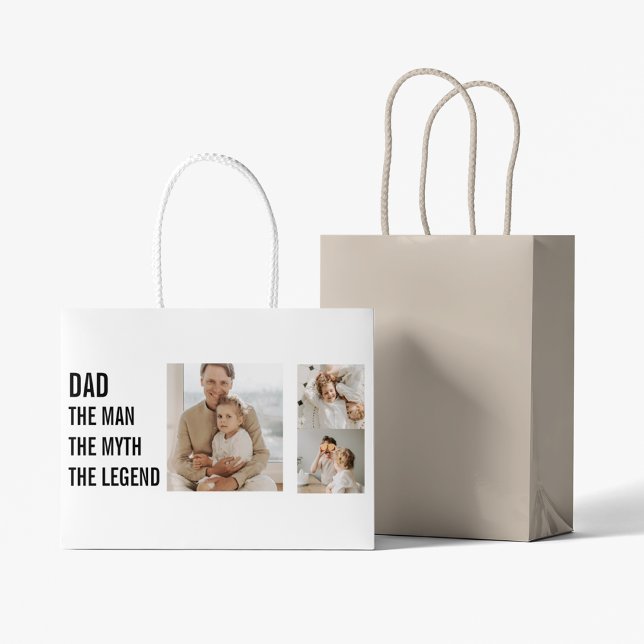 Modernes Collage Foto | VATER Große Geschenktüte (Von Creator hochgeladen)