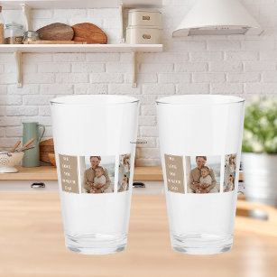 Modernes Collage Foto & We Liebe Vater Geschenke Glas