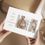 Modernes Collage Foto & We Liebe Vater Geschenke Postkarte<br><div class="desc">"Wir Liebe Vater" Geschenke sind nachdenklich und herzliche Geschenke, die die Liebe und Wertschätzung für Väter feiern. Diese Geschenke werden oft auf besonderen Anlässen wie zum Beispiel Vatertag, Geburtstag oder an jedem Tag, an dem du will, Dankbarkeit für die Liebe und Unterstützung deines Vaters zum Ausdruck zu bringen. Es gibt...</div>