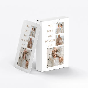Modernes Collage Foto & We Liebe Vater Geschenke Spielkarten
