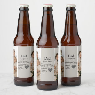 Modernes Collage-Geschenk   Vater Fotos Beerenkenn Bierflaschenetikett