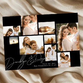 Modernes Collage individualisierbarer QR-Code Mult Save The Date