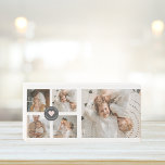 Modernes Collage Personalisiertes Familiengeschenk Holzkisten Schild<br><div class="desc">Modernes Collage Personalisiertes Familiengeschenk</div>