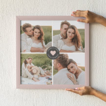 Modernes Collage Personalisiertes Familiengeschenk