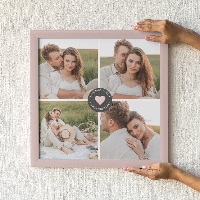 Modernes Collage Personalisiertes Familiengeschenk Leinwanddruck (Von Creator hochgeladen)