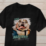 Modernes Comic Einfaches Cooles Grunge Custom Pet T-Shirt<br><div class="desc">Dieses einfache und klassische Design besteht aus Serifentypografie und fügt ein individuelles Foto Ihres Haustieres hinzu.</div>