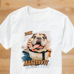 Modernes Comic Einfaches Cooles Grunge Custom Pet  T-Shirt