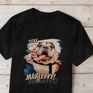 Modernes Comic Einfaches Cooles Grunge Custom Pet T-Shirt