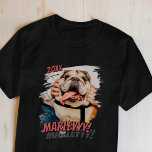 Modernes Comic Einfaches Cooles Grunge Custom Pet T-Shirt<br><div class="desc">Dieses einfache und klassische Design besteht aus Serifentypografie und fügt ein individuelles Foto Ihres Haustieres hinzu.</div>