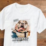 Modernes Comic Einfaches Cooles Grunge Custom Pet T-Shirt<br><div class="desc">Dieses einfache und klassische Design besteht aus Serifentypografie und fügt ein individuelles Foto Ihres Haustieres hinzu.</div>