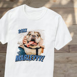 Modernes Comic Einfaches Grunge Custom Pet Foto T-Shirt<br><div class="desc">Dieses einfache und klassische Design besteht aus Serifentypografie und fügt ein individuelles Foto Ihres Haustieres hinzu.</div>