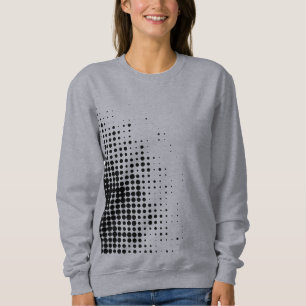 Modernes, cool angesagtes abstraktes Halbtonmuster Sweatshirt