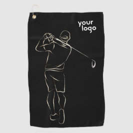 Modernes Cooles, einzigartiges, für Schwarzweißdru Golfhandtuch