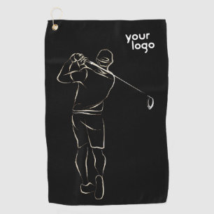 Modernes Cooles, einzigartiges, für Schwarzweißdru Golfhandtuch