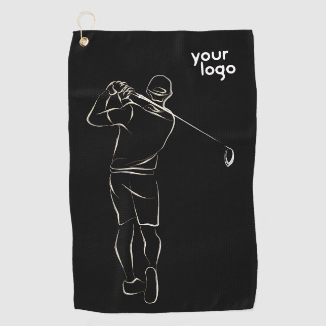 Modernes Cooles, einzigartiges, für Schwarzweißdru Golfhandtuch (Vorderseite)