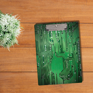 Modernes Cooles Green Circuit Board High Tech Foto Klemmbrett