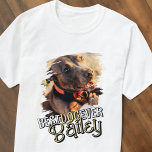 Modernes Cooles Grunge Custom Pet Dog Foto T-Shirt<br><div class="desc">Dieses spielerische und moderne Design besteht aus lustiger Typografie und fügt ein individuelles Foto Ihres Haustiers hinzu.</div>