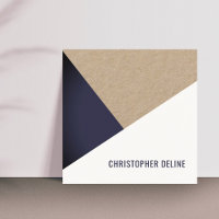 Modernes Cooles Kraftpapier Blaues weißes geometri