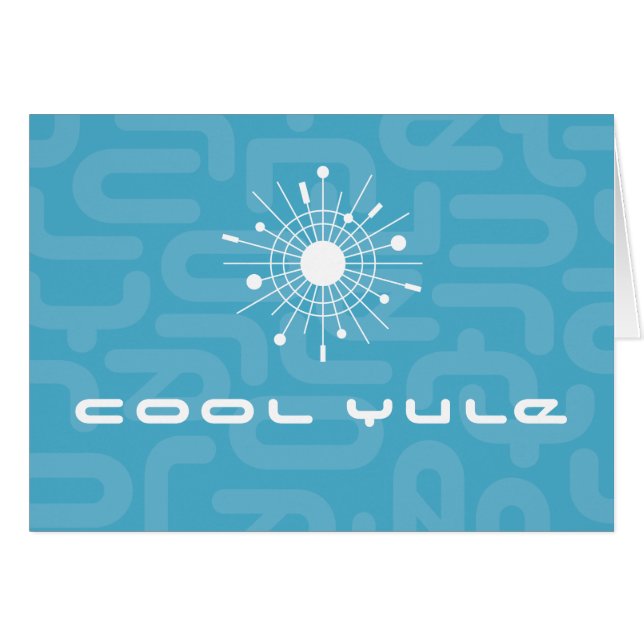Modernes Cooles Weihnachten Retro Christmas MOD (Vorderseite (Horizontal))