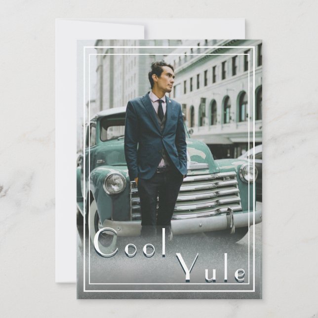 Modernes Cooles Weihnachten Weihnachts-Foto (Vorderseite)