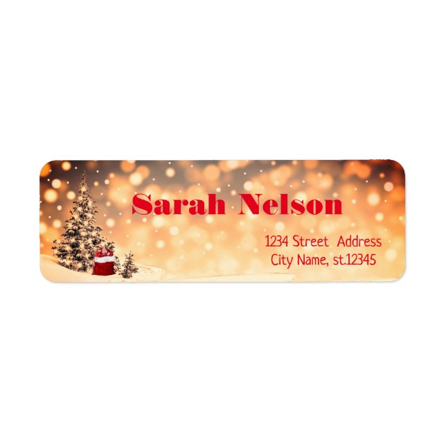 Modernes, Cooles Weihnachtsbaumlabel (Vorne)