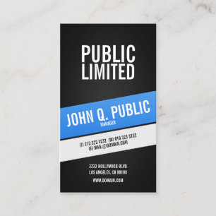 Modernes Corporate Black Beruflich Visitenkarte