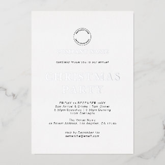 Modernes Corporate Text Weihnachten Party Luxus Re Folieneinladung