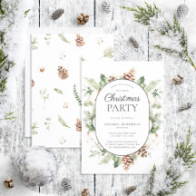 Modernes Cotton Winter Grün Weihnachten Party