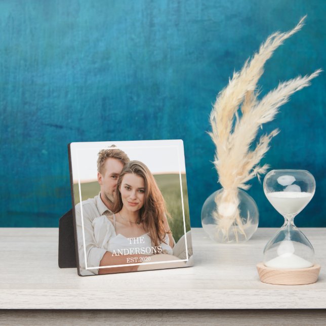 Modernes Couple Collage Foto & Minimal Familienges Fotoplatte (InSitu)